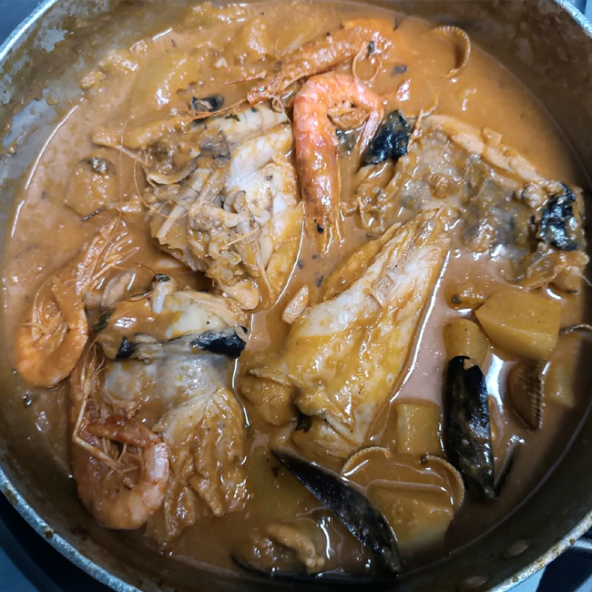 Suquet de rape con gambas